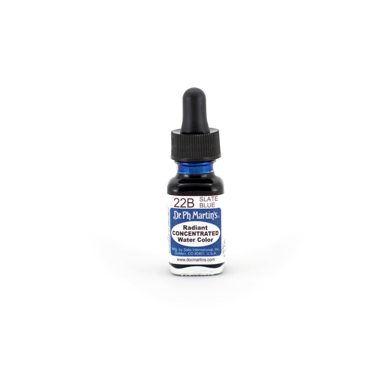 White Smoke Dr. Ph. Martin's Radiant Concentrated Watercolour Paint   14.78ml  Slate Blue Watercolour Paints