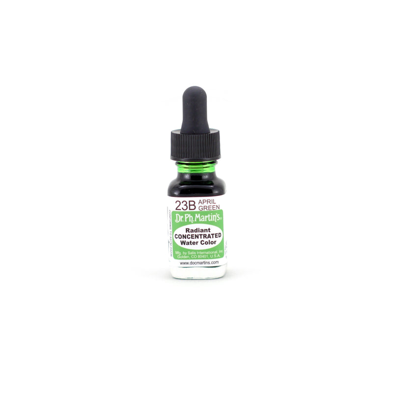 White Smoke Dr. Ph. Martin's Radiant Concentrated Watercolour Paint   14.78ml  April Green Watercolour Paints