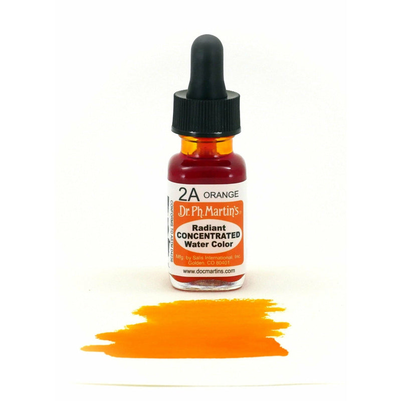 Dark Slate Gray Dr. Ph. Martin's Radiant Concentrated Watercolour Paint   14.78ml  Orange Watercolour Paints