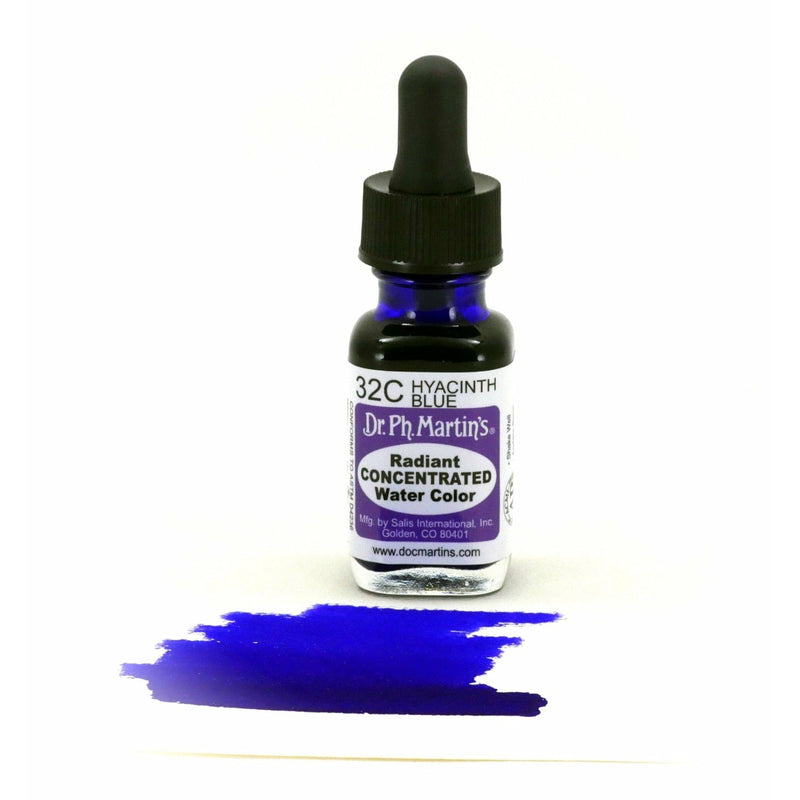 Lavender Dr. Ph. Martin's Radiant Concentrated Watercolour Paint   14.78ml  Hyacinth Blue Watercolour Paints
