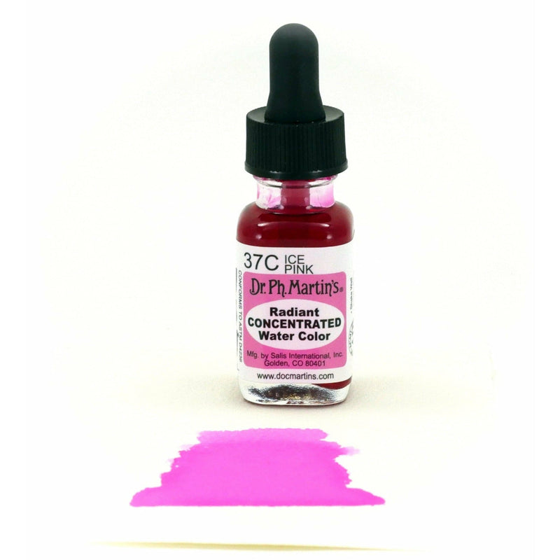 White Smoke Dr. Ph. Martin's Radiant Concentrated Watercolour Paint   14.78ml  Ice Pink Watercolour Paints