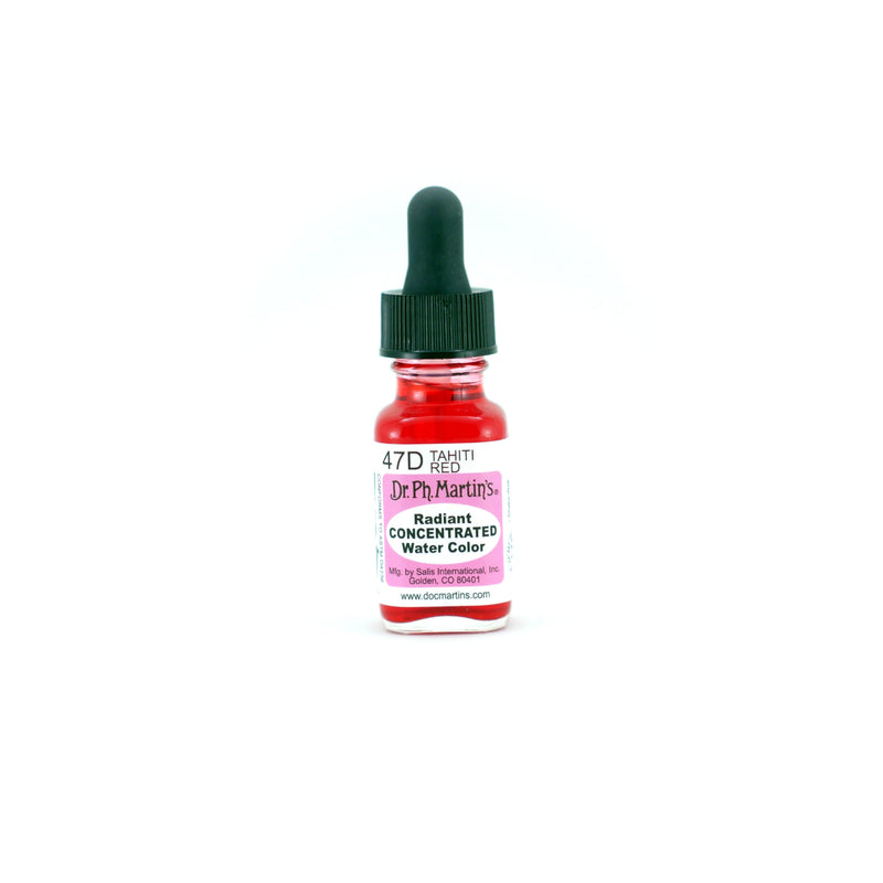 Misty Rose Dr. Ph. Martin's Radiant Concentrated Watercolour Paint   14.78ml  Tahiti Red Watercolour Paints