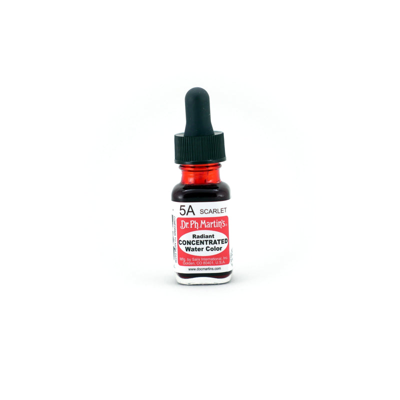 Dark Slate Gray Dr. Ph. Martin's Radiant Concentrated Watercolour Paint   14.78ml  Scarlet Watercolour Paints