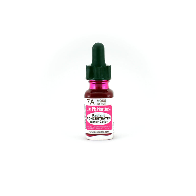 White Smoke Dr. Ph. Martin's Radiant Concentrated Watercolour Paint   14.78ml  Moss Rose Watercolour Paints