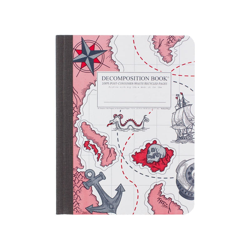 Dark Slate Gray Decomposition Book Notebook Grid   Large   Treasure Coast Pads