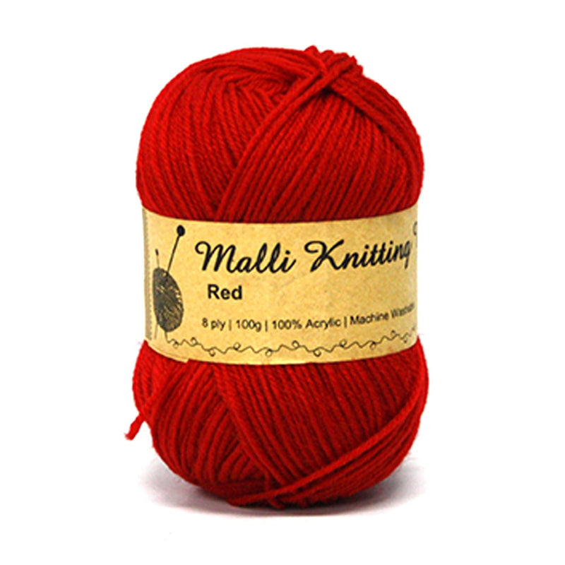 Light Goldenrod Malli Knitting Yarn Red 100g Knitting and Crochet Yarn