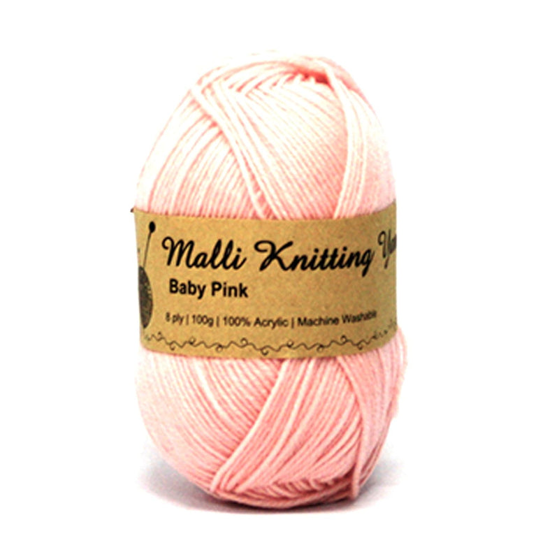 Peach Puff Malli Knitting Yarn Baby Pink 100g Knitting and Crochet Yarn