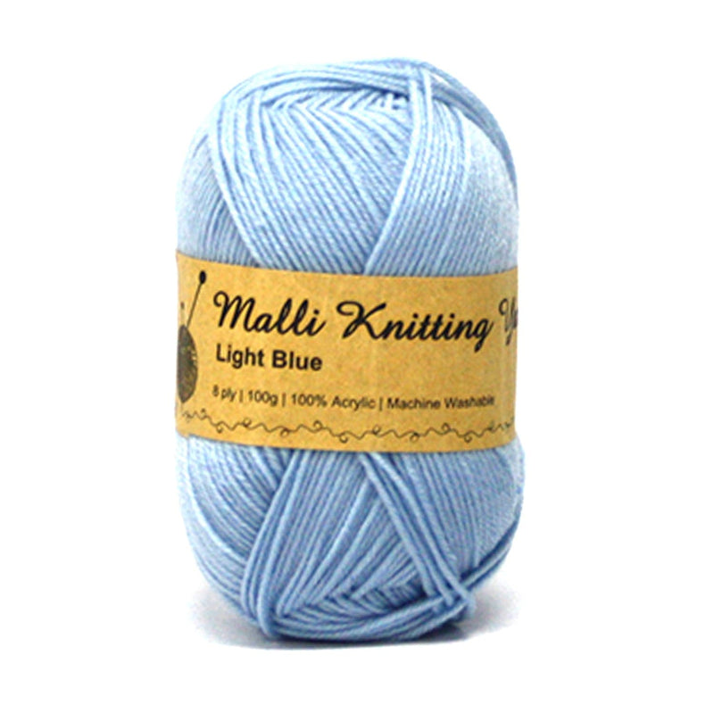 Light Steel Blue Malli Knitting Yarn Light Blue 100g Knitting and Crochet Yarn