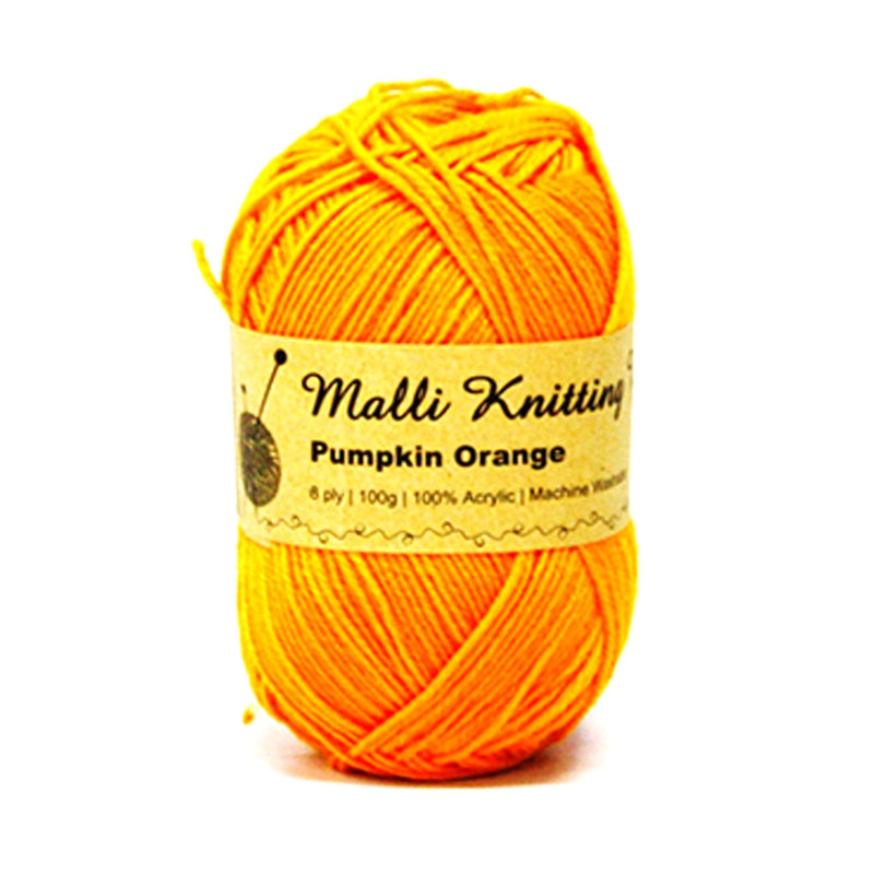 Gold Malli Knitting Yarn Pumpkin Orange 100g Knitting and Crochet Yarn