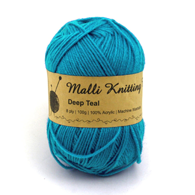 Dark Cyan Malli Knitting Yarn Deap Teal 100g Knitting and Crochet Yarn