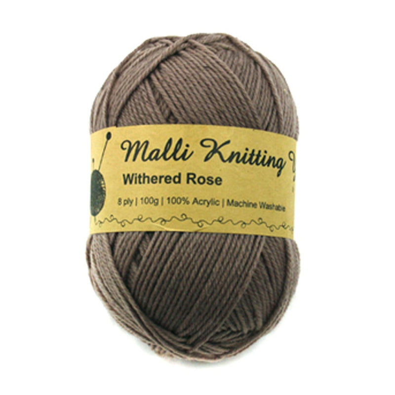 Dim Gray Malli Knitting Yarn Withered Rose Yarn 100g Knitting and Crochet Yarn