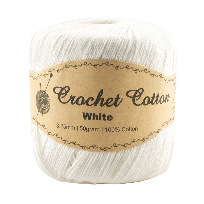 Light Gray Crochet Cotton White 50g Knitting and Crochet Yarn