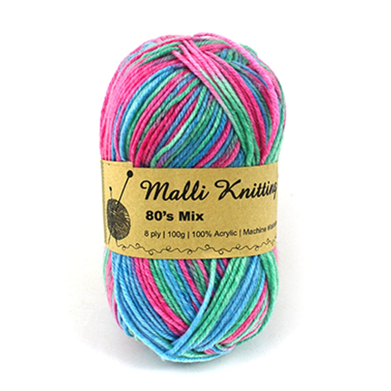 Gray Malli Knitting Yarn 80'S Mix Multi Colour 100g Knitting and Crochet Yarn
