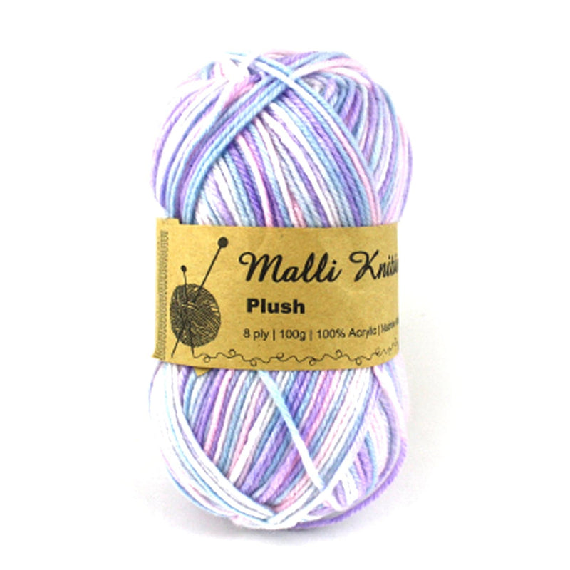 Light Gray Malli Knitting Yarn Plush Multi Colour 100g Knitting and Crochet Yarn