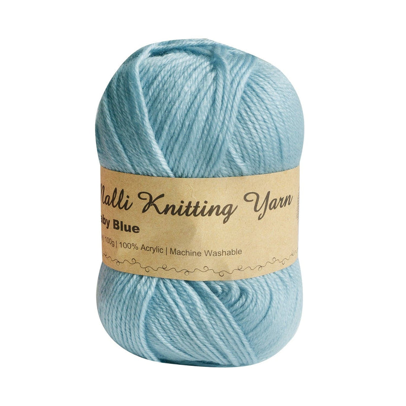 Dark Gray Malli Knitting Yarn Acrylic Baby Blue 100g Knitting and Crochet Yarn