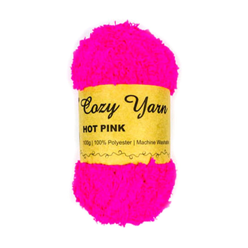 Deep Pink Cozy Yarn Hot Pink 100g Knitting and Crochet Yarn