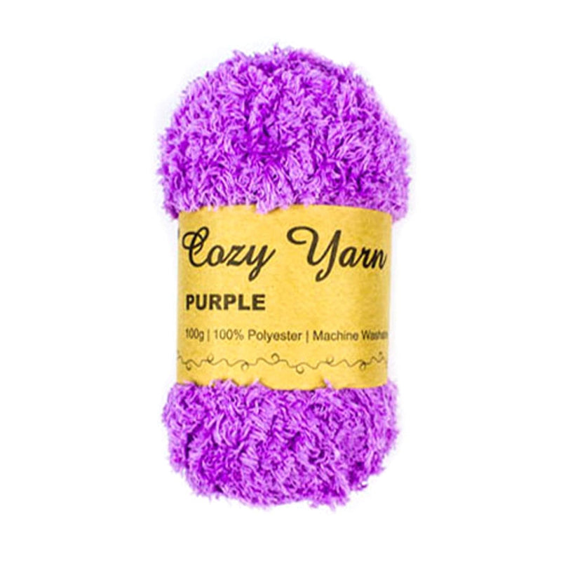 Sandy Brown Cozy Yarn Purple 100g Knitting and Crochet Yarn