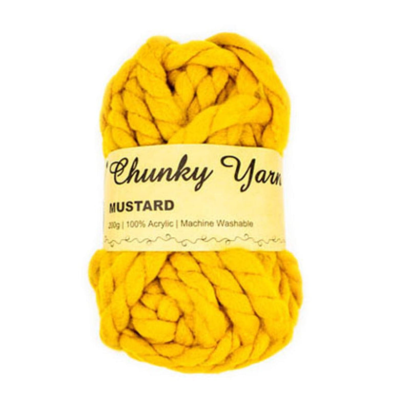 Gold Chunky Yarn Mustard 200g Knitting and Crochet Yarn