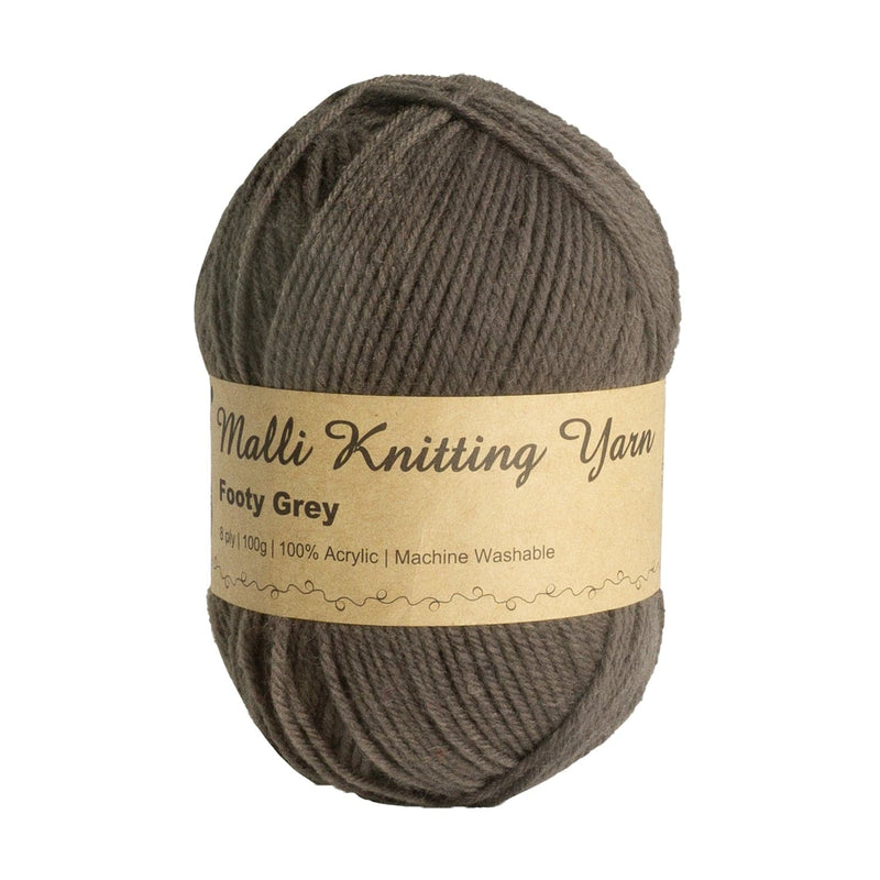 Dark Olive Green Malli Knitting Yarn Footy Grey Yarn 100g Knitting and Crochet Yarn