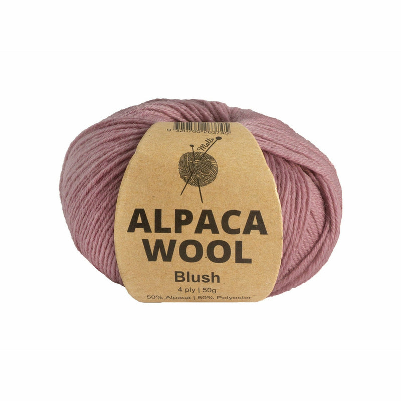 Rosy Brown Malli Blush Alpaca Mix Yarn 50g Knitting and Crochet Yarn