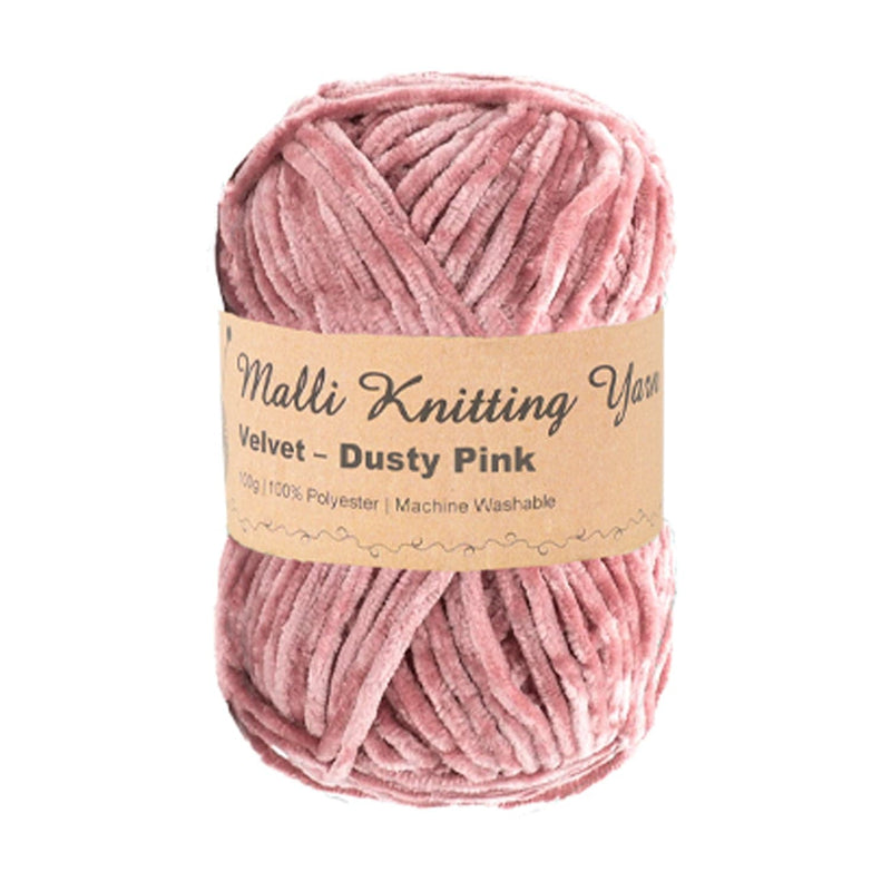 Tan Malli Dusty Pink Velvet Yarn 100g Knitting and Crochet Yarn