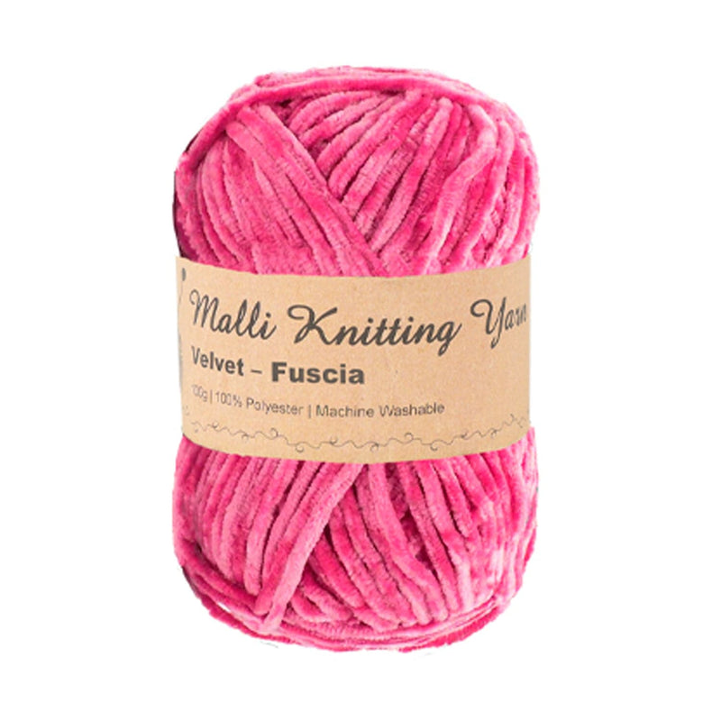 Pale Violet Red Malli Fuscia Velvet Yarn 100g Knitting and Crochet Yarn