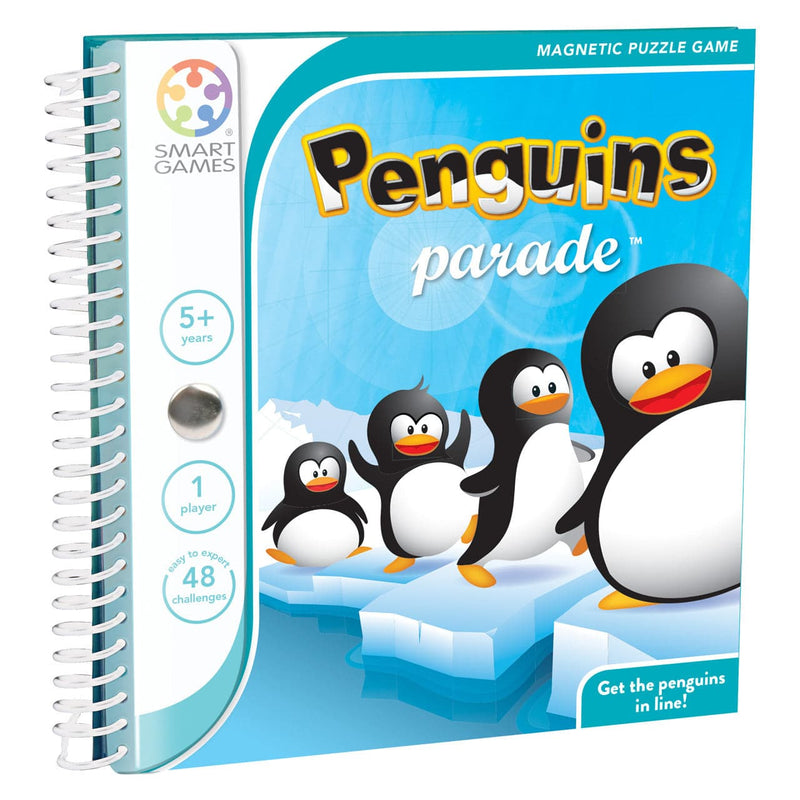 Light Sky Blue Penguins Parade - Magnetic Travel Kids Educational Games and Toys