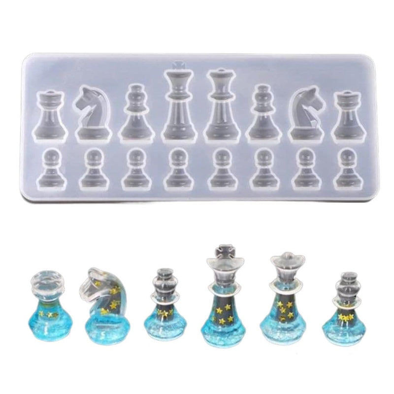 Gray Resin Mould   Silicone Mould - Chess Pieces Resin Craft Moulds