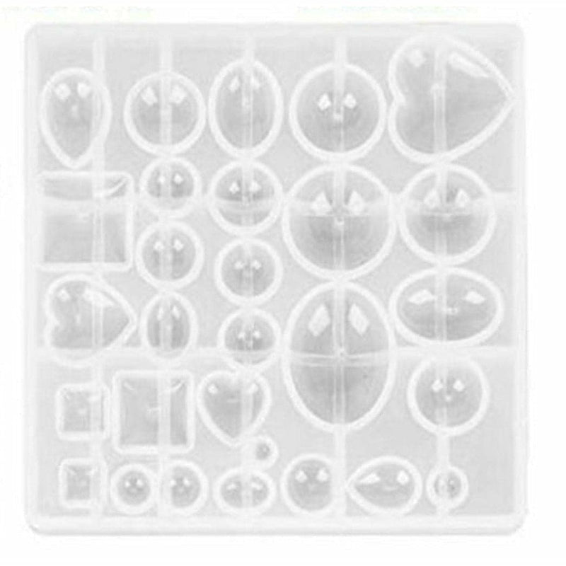 White Smoke Resin Mould   with Bezel Shapes Resin Craft Moulds