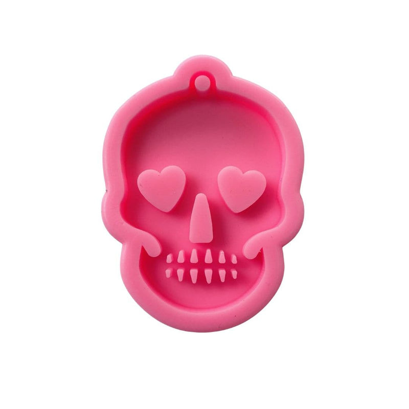 Pale Violet Red Resin Mould   Silicone Keyring Mould - Sugar Skull Resin Craft Moulds