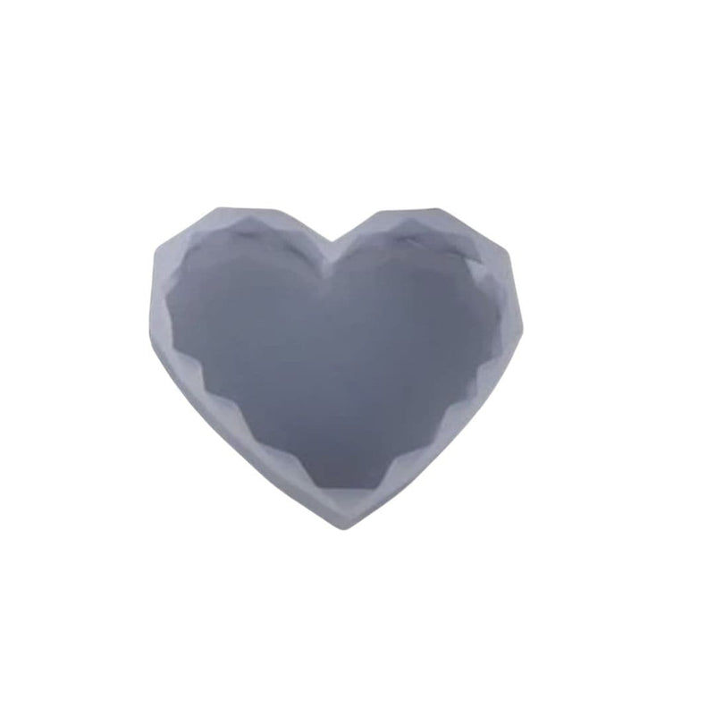 Slate Gray Resin Mould   Silicone Diamond Heart Mould-Small Resin Craft Moulds