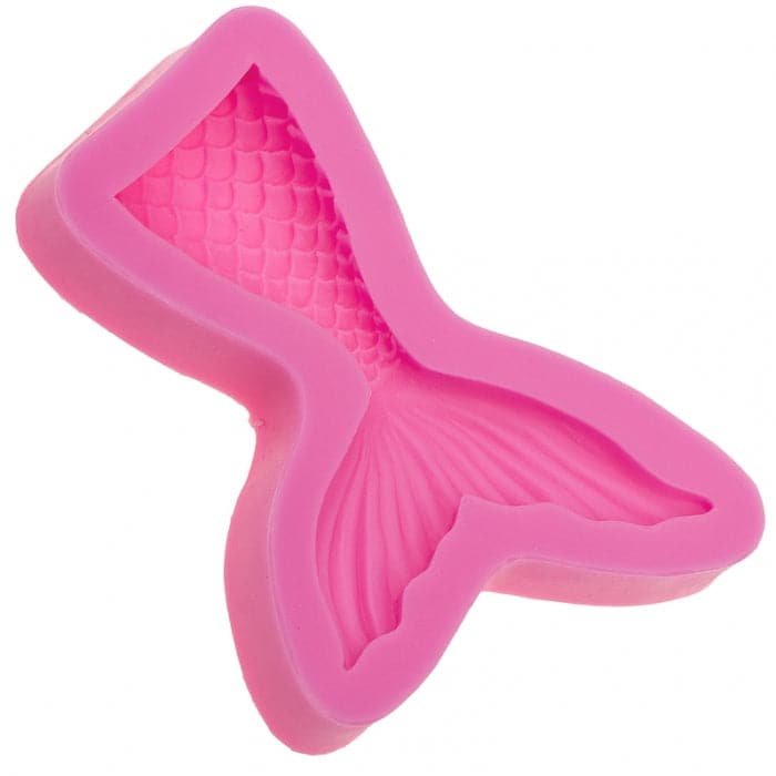 Pale Violet Red Resin Mould Mermaid Tail Silicone Mould - Large 10 x 7.5cm Resin Craft Moulds