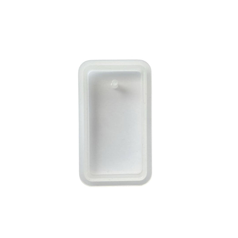 Light Gray Resin Mould   Silicone Keyring Mould - Rectangle Key Ring Resin Craft Moulds