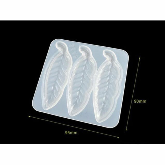 Black Resin Mould   Hair Clip Mould - Feathers Resin Craft Moulds