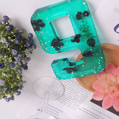 Sea Green Urban Crafter - Large Number Silicone Mould  - 9 - 16.3x11.8cm Resin Moulds