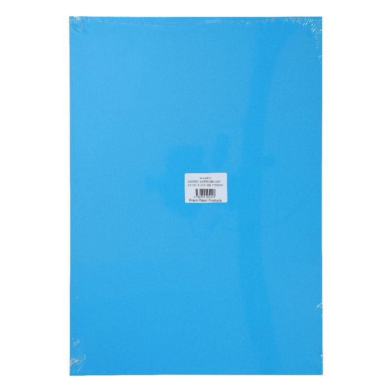 Dodger Blue Prism Multi Colour A3 Board 270gsm 50 Sheet Pack Kids Paper and Pads