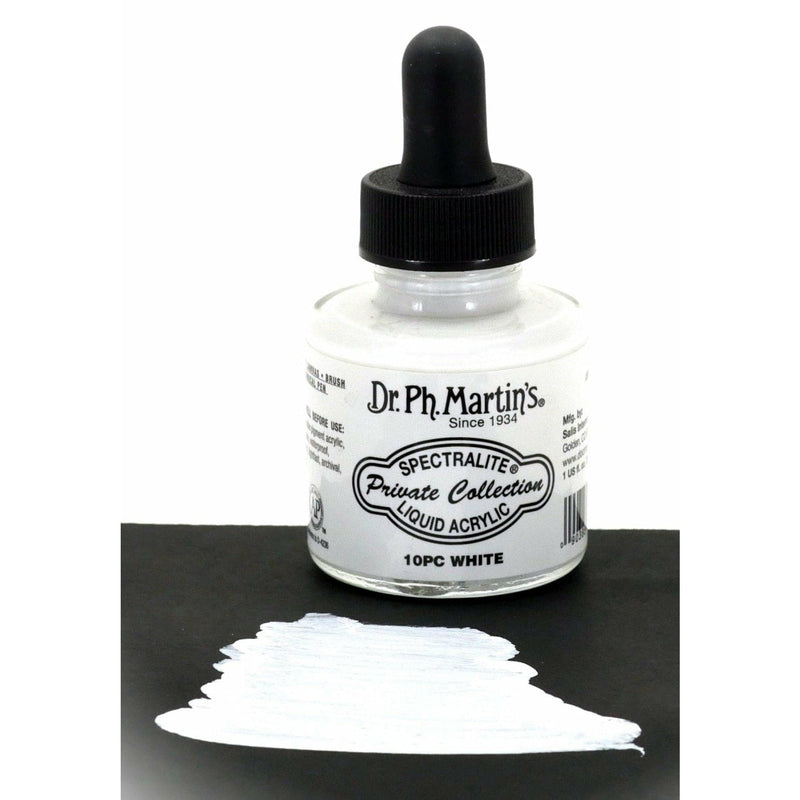 Dark Slate Gray Dr. Ph. Martin's Spectralite Private Collection Liquid Acrylic Ink  29.5ml  White Inks