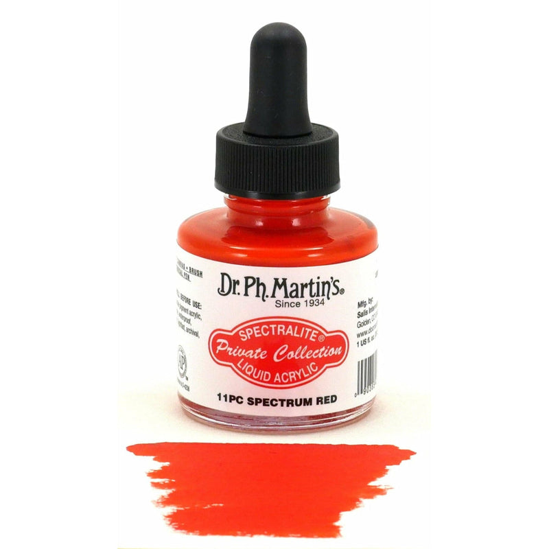 Dark Slate Gray Dr. Ph. Martin's Spectralite Private Collection Liquid Acrylic Ink  29.5ml  Spectrum Red Inks