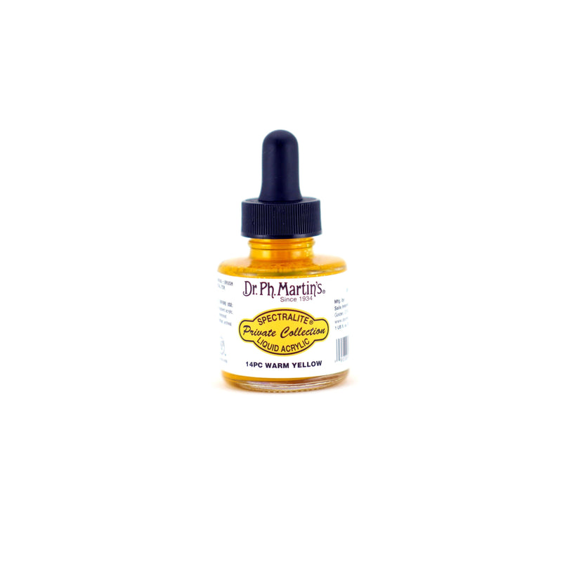 Goldenrod Dr. Ph. Martin's Spectralite Private Collection Liquid Acrylic Ink  29.5ml  Warm Yellow Inks