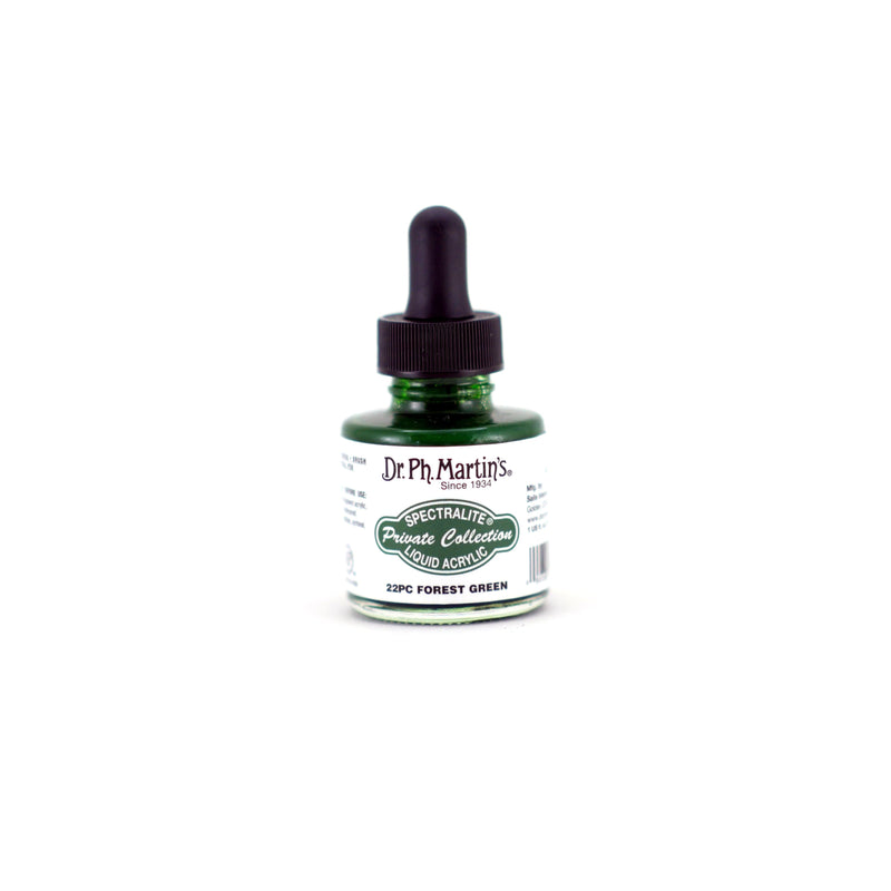 Lavender Dr. Ph. Martin's Spectralite Private Collection Liquid Acrylic Ink  29.5ml  Forest Green Inks