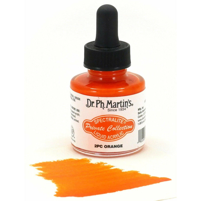 Dark Slate Gray Dr. Ph. Martin's Spectralite Private Collection Liquid Acrylic Ink  29.5ml  Orange Inks