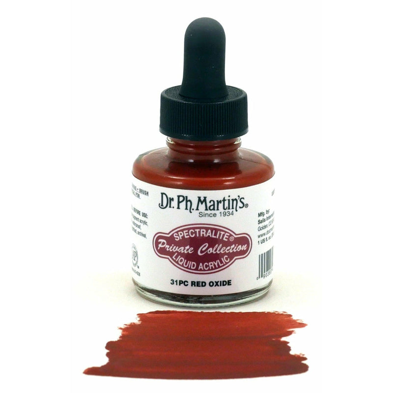 Saddle Brown Dr. Ph. Martin's Spectralite Private Collection Liquid Acrylic Ink  29.5ml  Red Oxide Inks