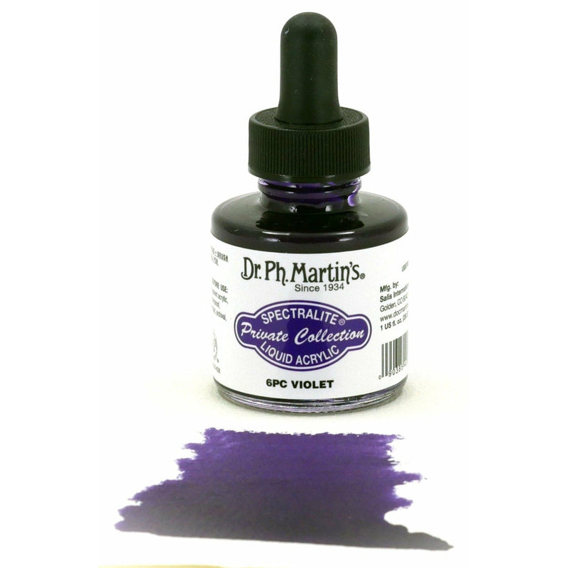 Dark Slate Gray Dr. Ph. Martin's Spectralite Private Collection Liquid Acrylic Ink  29.5ml  Violet Inks