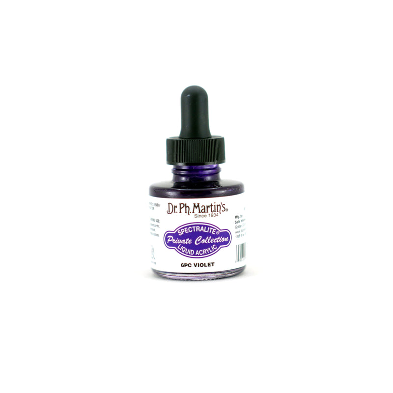 Light Gray Dr. Ph. Martin's Spectralite Private Collection Liquid Acrylic Ink  29.5ml  Violet Inks