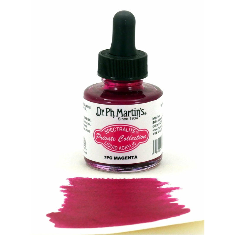 Maroon Dr. Ph. Martin's Spectralite Private Collection Liquid Acrylic Ink  29.5ml  Magenta Inks
