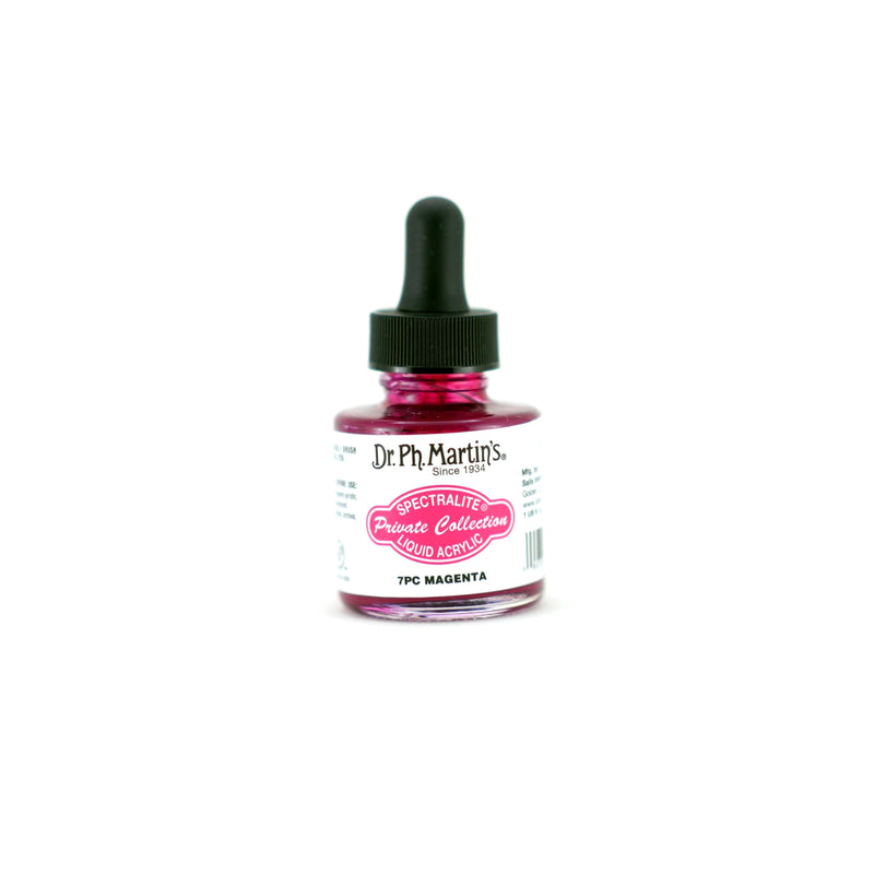 Maroon Dr. Ph. Martin's Spectralite Private Collection Liquid Acrylic Ink  29.5ml  Magenta Inks