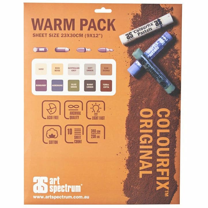 Snow Art Spectrum Colourfix Original 23X30cm 340GSM Warm Pack (10 Sheets) Pads