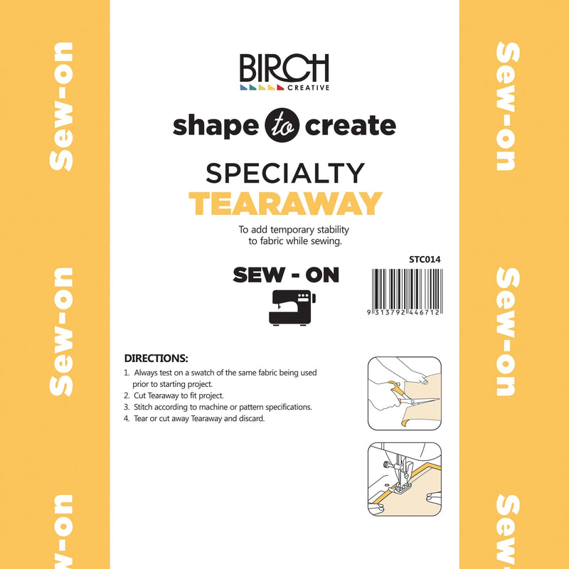 Sandy Brown Birch Creative Shape To Create Specialty Tearaway.  Sew On  Medium 90cm X 50mt-White -Price is per Roll. Sold by the Roll. Batting Interfacing Stabilisers and Wadding