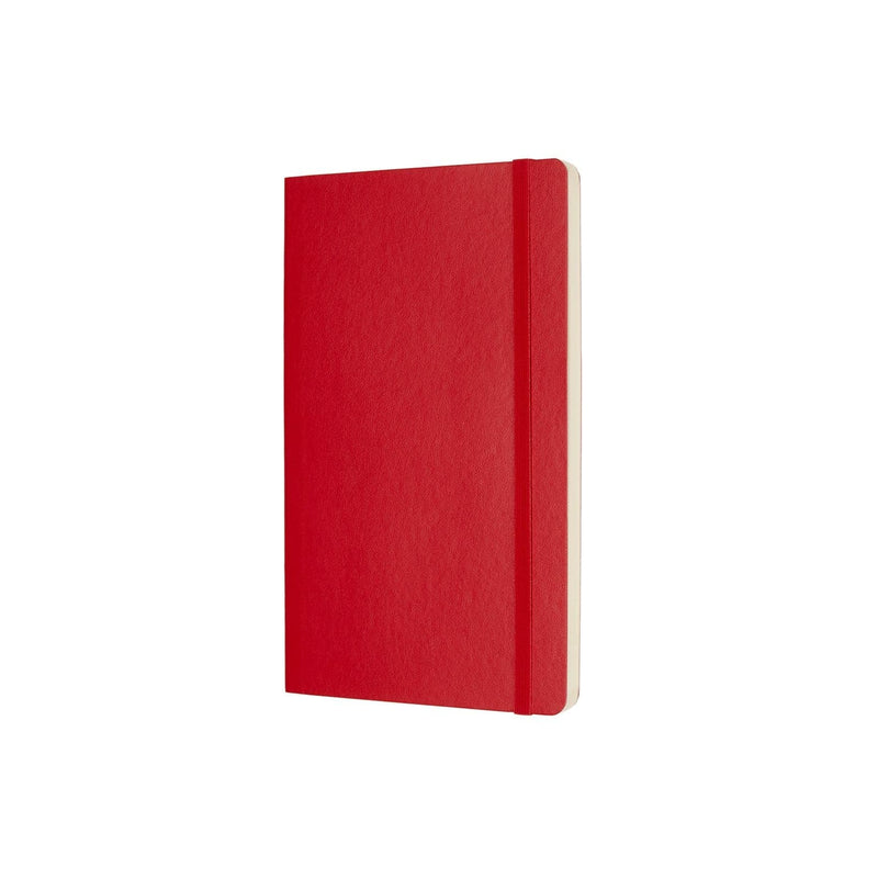 Firebrick Moleskine Classic  Soft Cover  Note Book -   Dot Grid -   Large   - Scarlet Red Pads