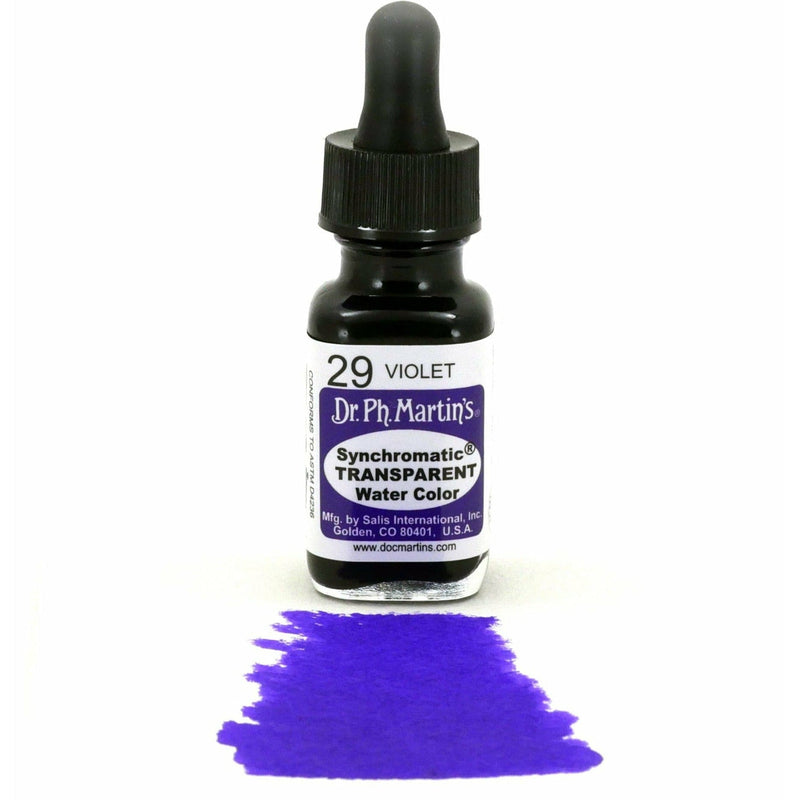 Lavender Dr. Ph. Martin's Synchromatic Transparent Watercolour Paint   14.78ml  Violet Watercolour Paints
